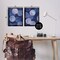 Stupell Industries Abstract Blue Purple Circle Bubbles 2 pc Framed Floater Canvas Wall Art Set Design by Grace Popp